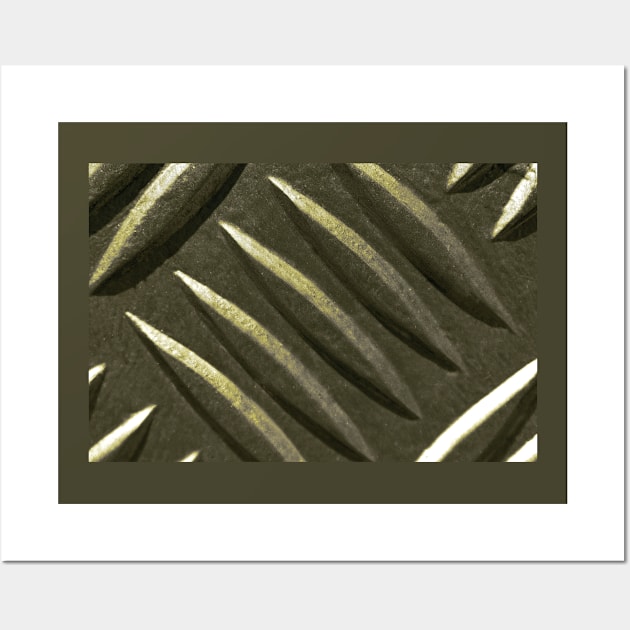 Dark Green Metal Plate Wall Art by mavicfe